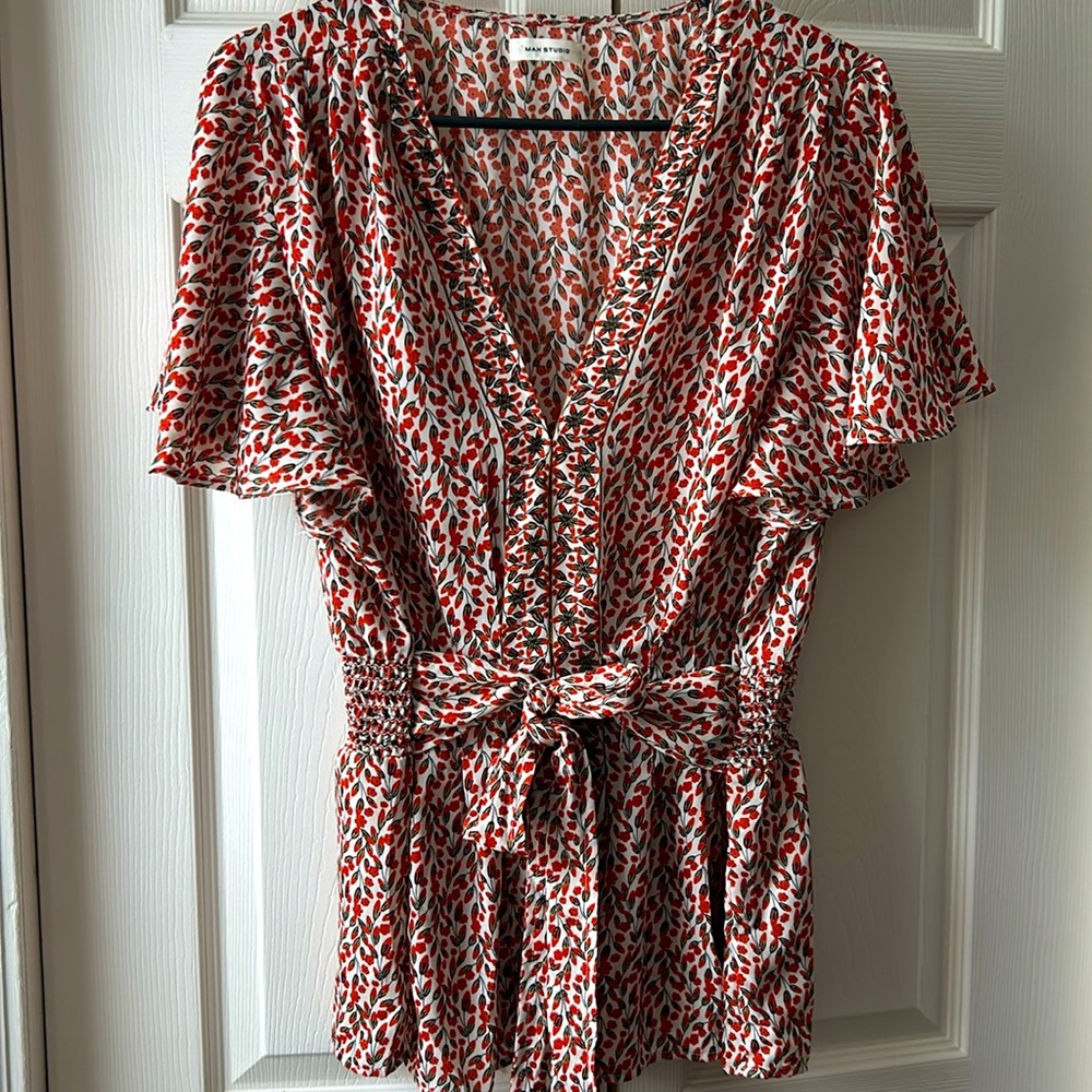 Tie waist blouse